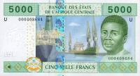p209Ua from Central African States: 5000 Francs from 2002